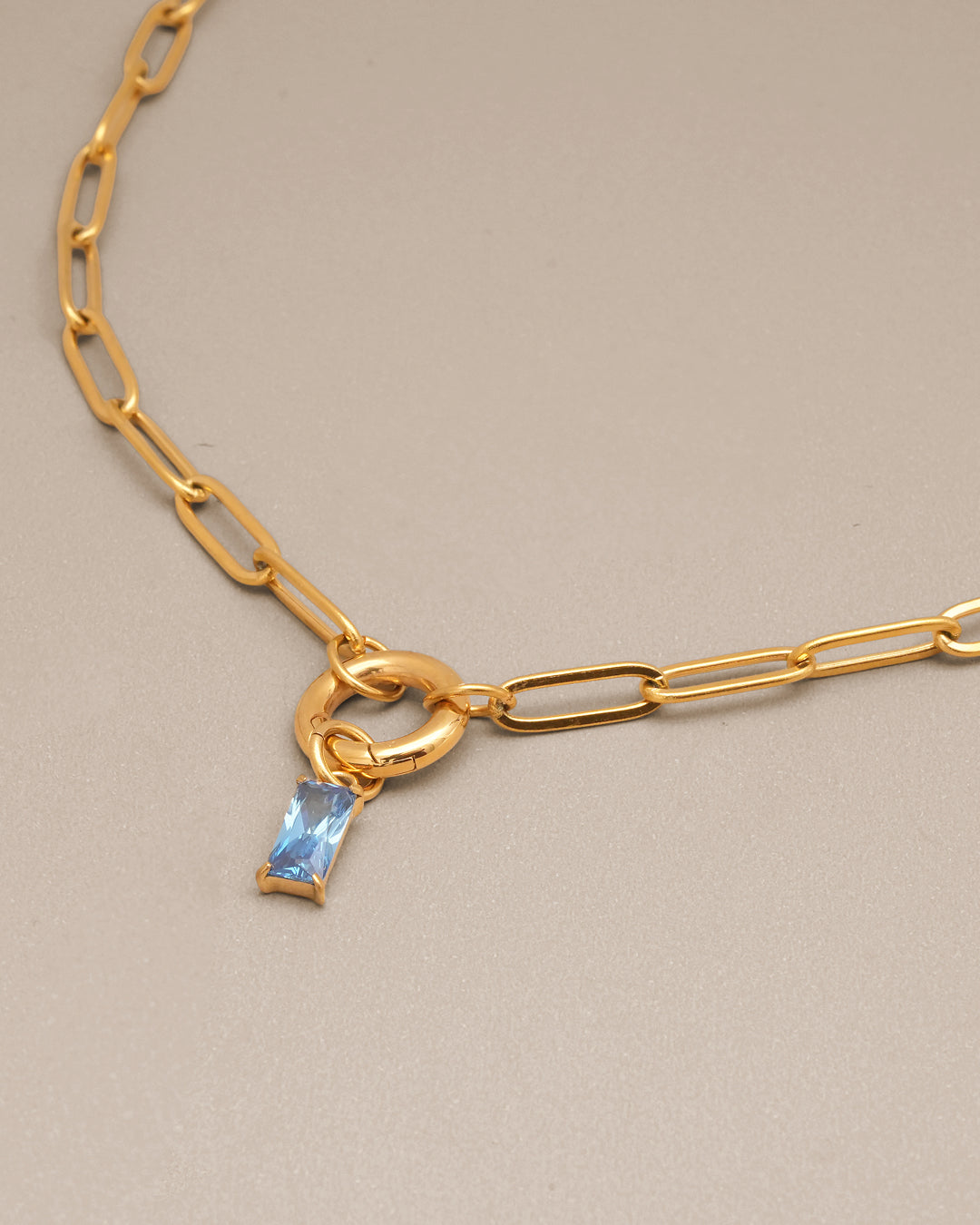 Paperclip Chain Charm Necklace
