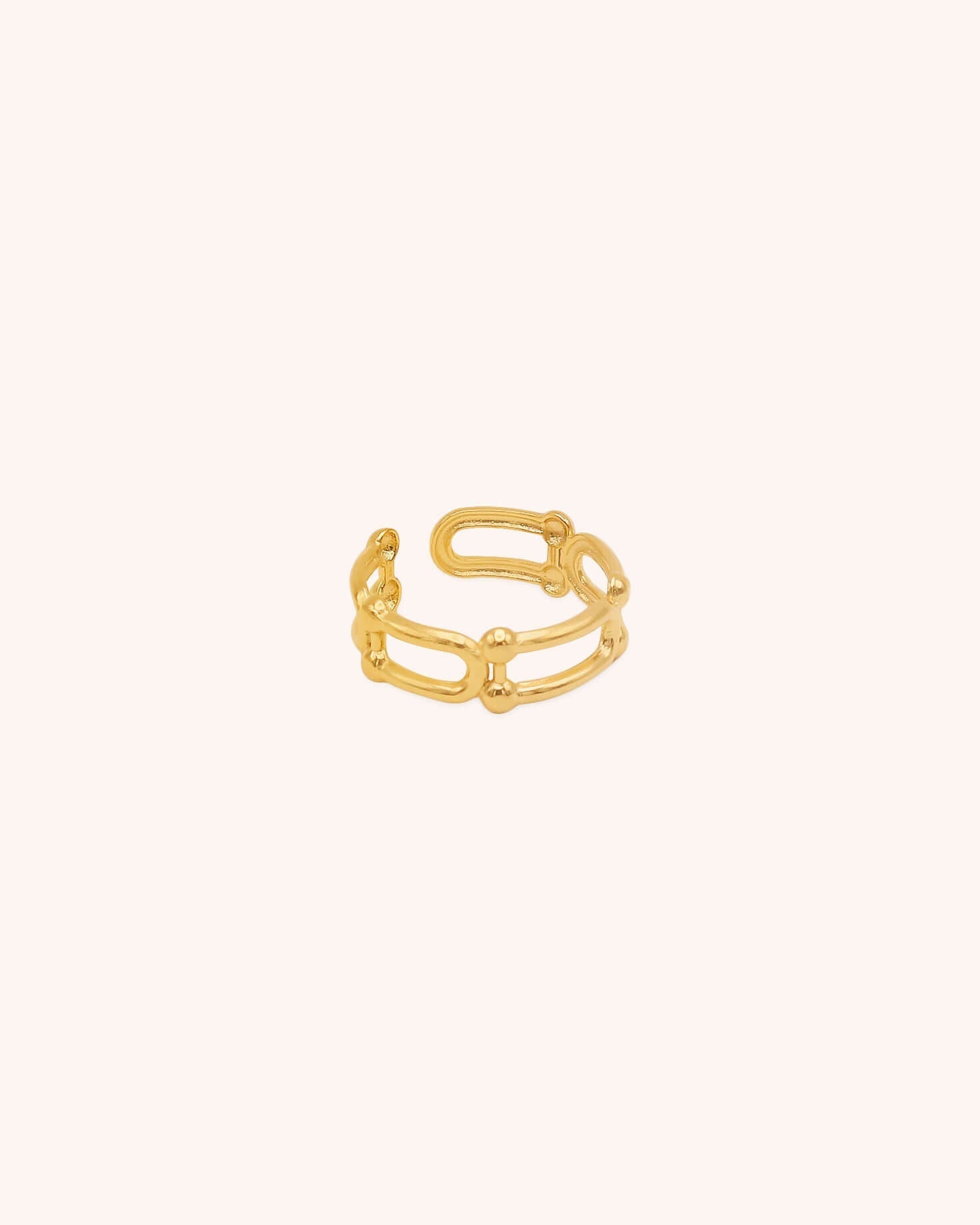 Adjustable Buckle Chain Ring - Oia Boutique Sustainable Gold Jewellery - Recycled18k Gold Plated