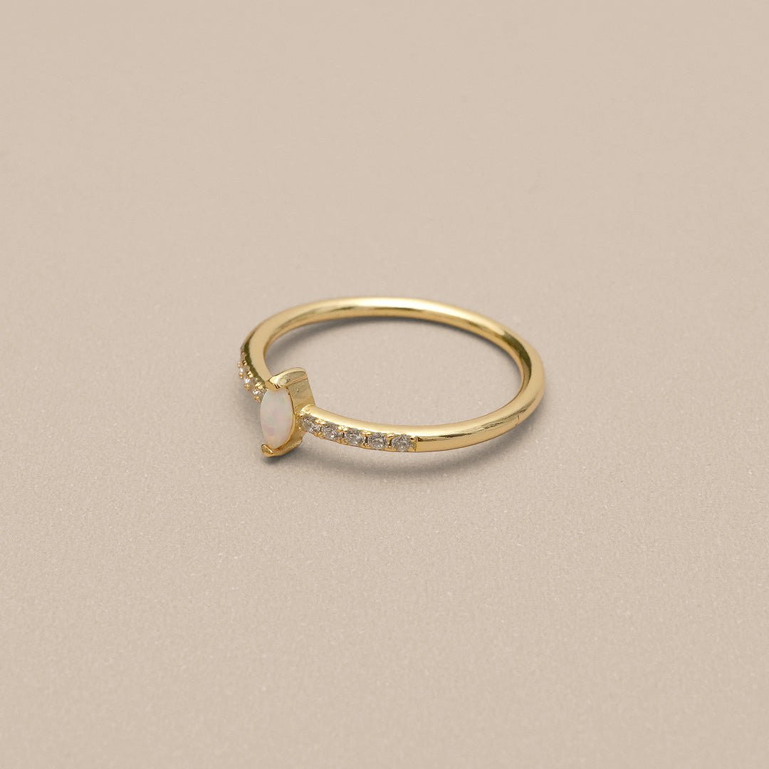 Alexandria Eye Shaped Opal Ring - Oia Boutique