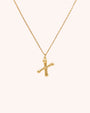 Bamboo Initial Necklace - Letter X - Oia Boutique Sustainable Gold Jewellery - Recycled18k Gold Plated
