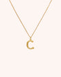 Bamboo Initial Necklace - Letter C - Oia Boutique Sustainable Gold Jewellery - Recycled18k Gold Plated