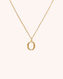 Bamboo Initial Necklace - Letter O - Oia Boutique Sustainable Gold Jewellery - Recycled18k Gold Plated