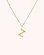 Bamboo Initial Necklace - Letter Z - Oia Boutique Sustainable Gold Jewellery - Recycled18k Gold Plated