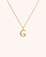 Bamboo Initial Necklace - Letter G - Oia Boutique Sustainable Gold Jewellery - Recycled18k Gold Plated