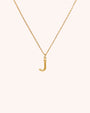 Bamboo Initial Necklace - Letter J - Oia Boutique Sustainable Gold Jewellery - Recycled18k Gold Plated