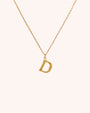 Bamboo Initial Necklace - Letter D - Oia Boutique Sustainable Gold Jewellery - Recycled18k Gold Plated