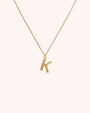 Bamboo Initial Necklace - Letter K - Oia Boutique Sustainable Gold Jewellery - Recycled18k Gold Plated