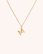 Bamboo Initial Necklace - Letter M - Oia Boutique Sustainable Gold Jewellery - Recycled18k Gold Plated