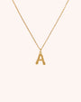 Bamboo Initial Necklace - Letter A - Oia Boutique Sustainable Gold Jewellery - Recycled18k Gold Plated