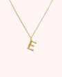 Bamboo Initial Necklace - Letter E - Oia Boutique Sustainable Gold Jewellery - Recycled18k Gold Plated