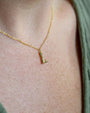 Bamboo Initial Necklace - Oia Boutique