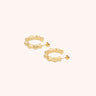 Bamboo Shaped Hoop Earring - Oia Boutique Sustainable Gold Jewellery - Recycled18k Gold Plated