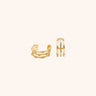 Bamboo Shaped Zircon Earring - Oia Boutique Sustainable Gold Jewellery - Recycled18k Gold Plated