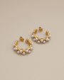 Beaded Freshwater Pearl Hoop Earrings - Oia Boutique