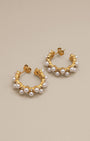 Beaded Freshwater Pearl Hoop Earrings - Oia Boutique