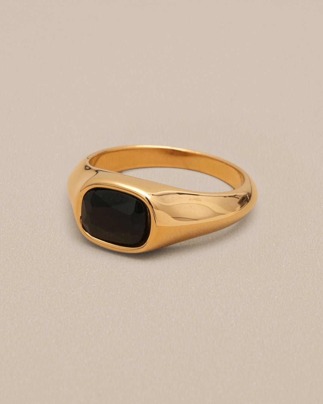 Black Agate Ring - Oia Boutique