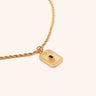 Black Stone Sunbeam Necklace - Oia Boutique Sustainable Gold Jewellery - Recycled18k Gold Plated