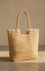 Brown Summer Straw Tote Bag with Handle - Oia Boutique