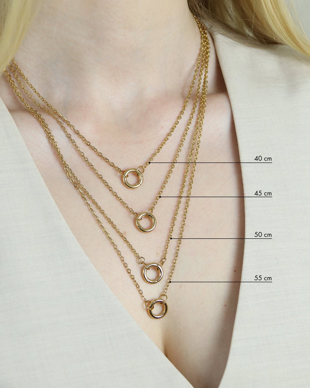 Cable Chain Charm Necklace - Oia Boutique