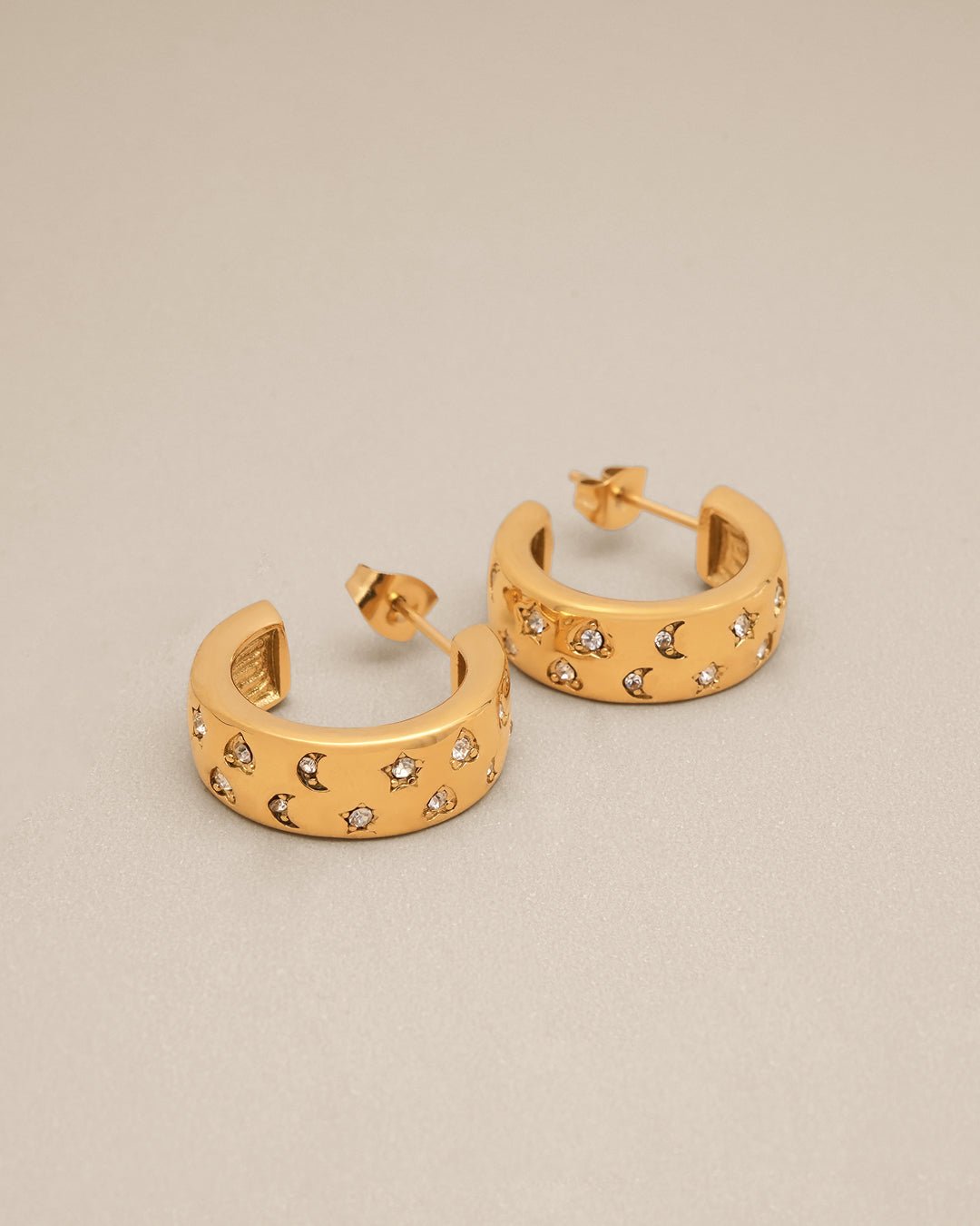 Celestial Hoop Earrings - Oia Boutique