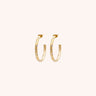 Clear Crystal Big Hoop Earring - Oia Boutique Sustainable Gold Jewellery - Recycled18k Gold Plated