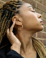 Clear Crystal Big Hoop Earrings - Oia Boutique