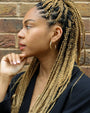 Clear Crystal Big Hoop Earrings - Oia Boutique