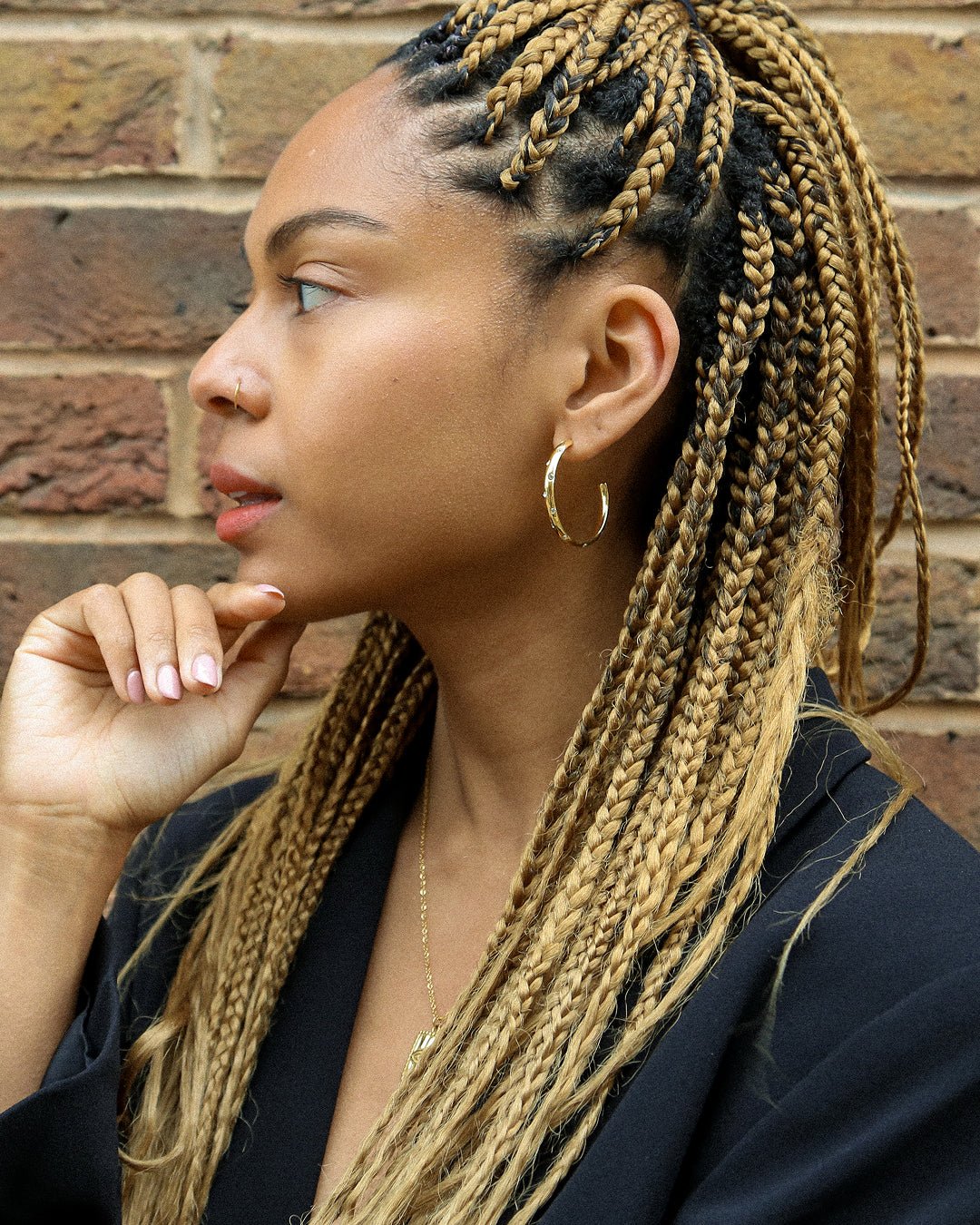 Clear Crystal Big Hoop Earrings - Oia Boutique