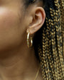 Clear Crystal Big Hoop Earrings - Oia Boutique