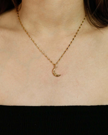 Crescent Pendant Necklace - Oia Boutique Sustainable Gold Jewellery - Recycled18k Gold Plated