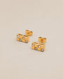 Cubic Chessboard Stud Earrings - Oia Boutique