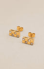 Cubic Chessboard Stud Earrings - Oia Boutique