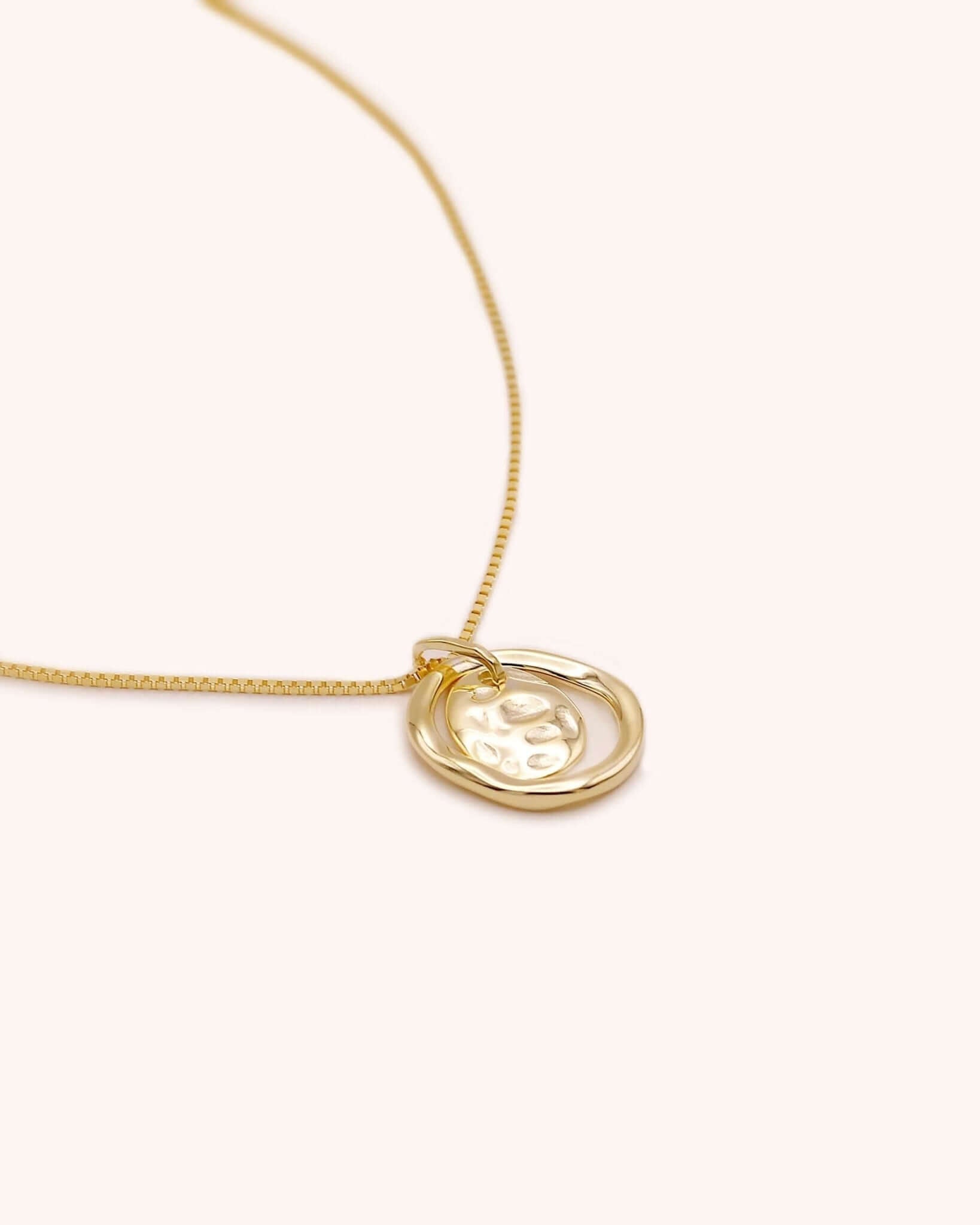 Double Circle Necklace - Oia Boutique Sustainable Gold Jewellery - Recycled18k Gold Plated