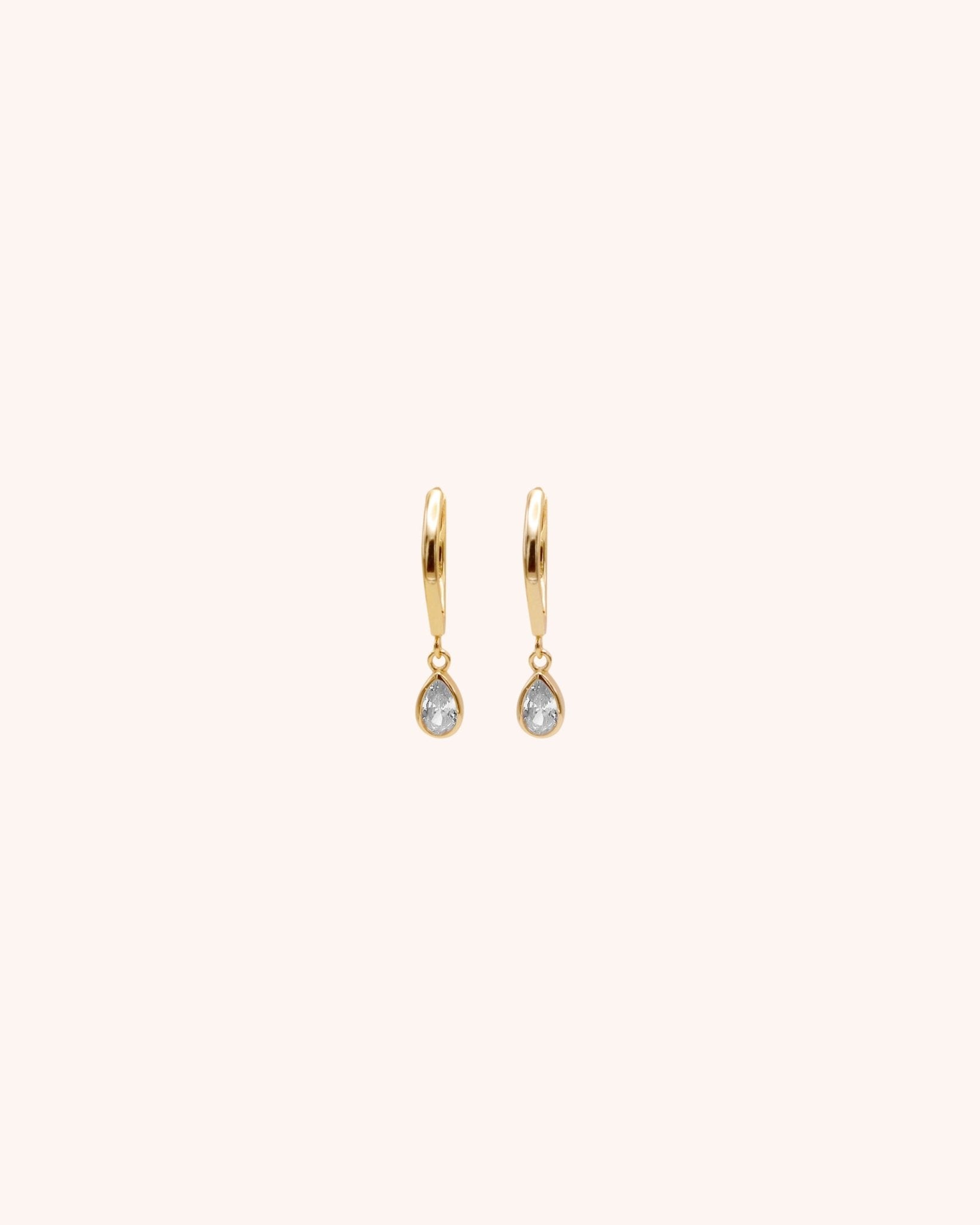 Drop Diamond Earrings | 925 Sterling Silver - Oia Boutique