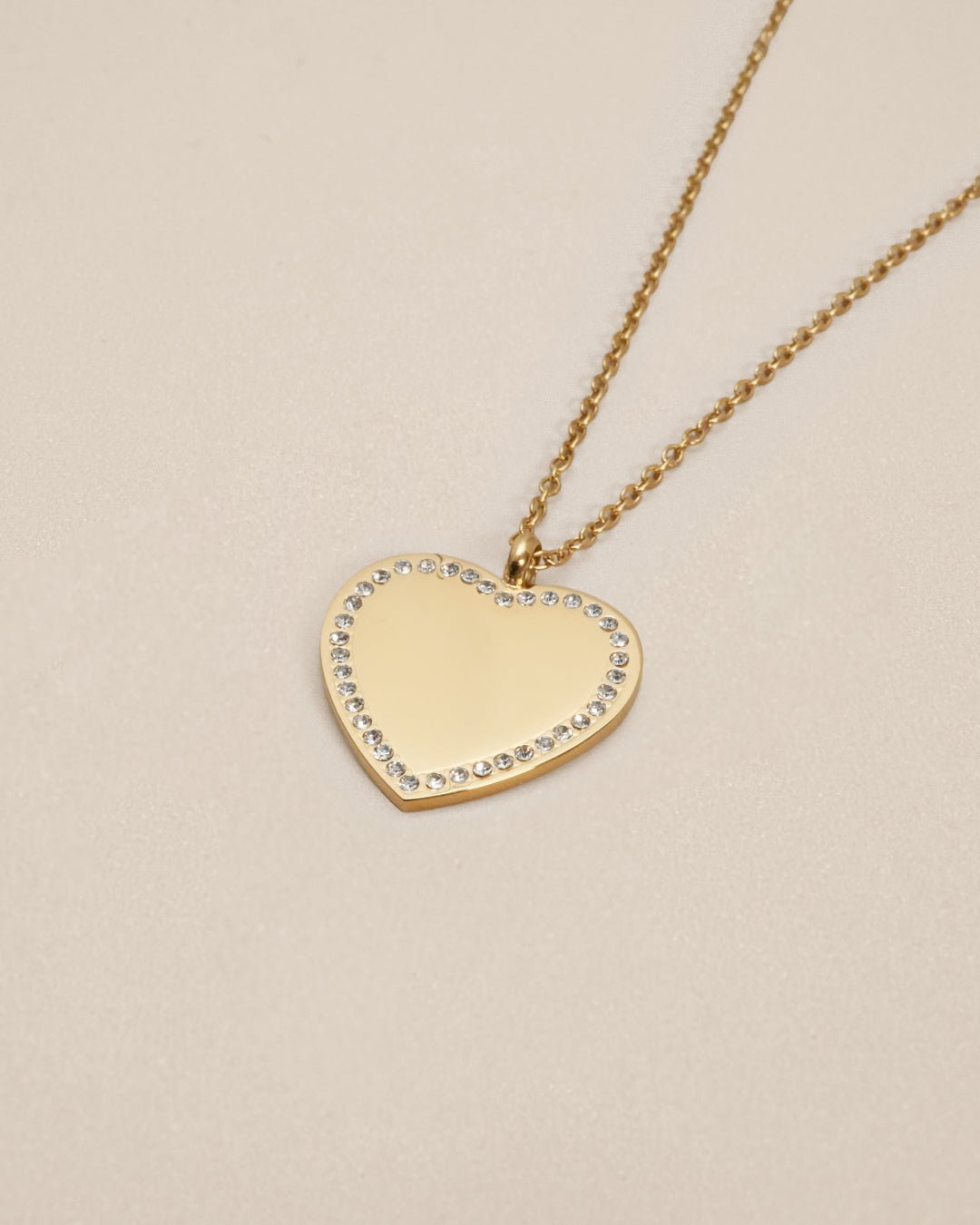 Engravable Heart Necklace - Oia Boutique