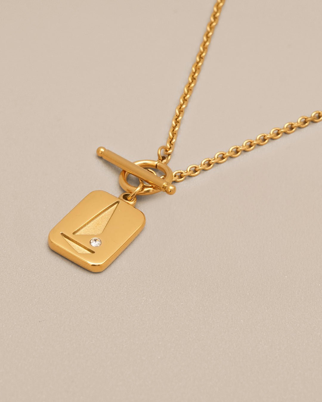 Geometric Zircon Necklace - Oia Boutique