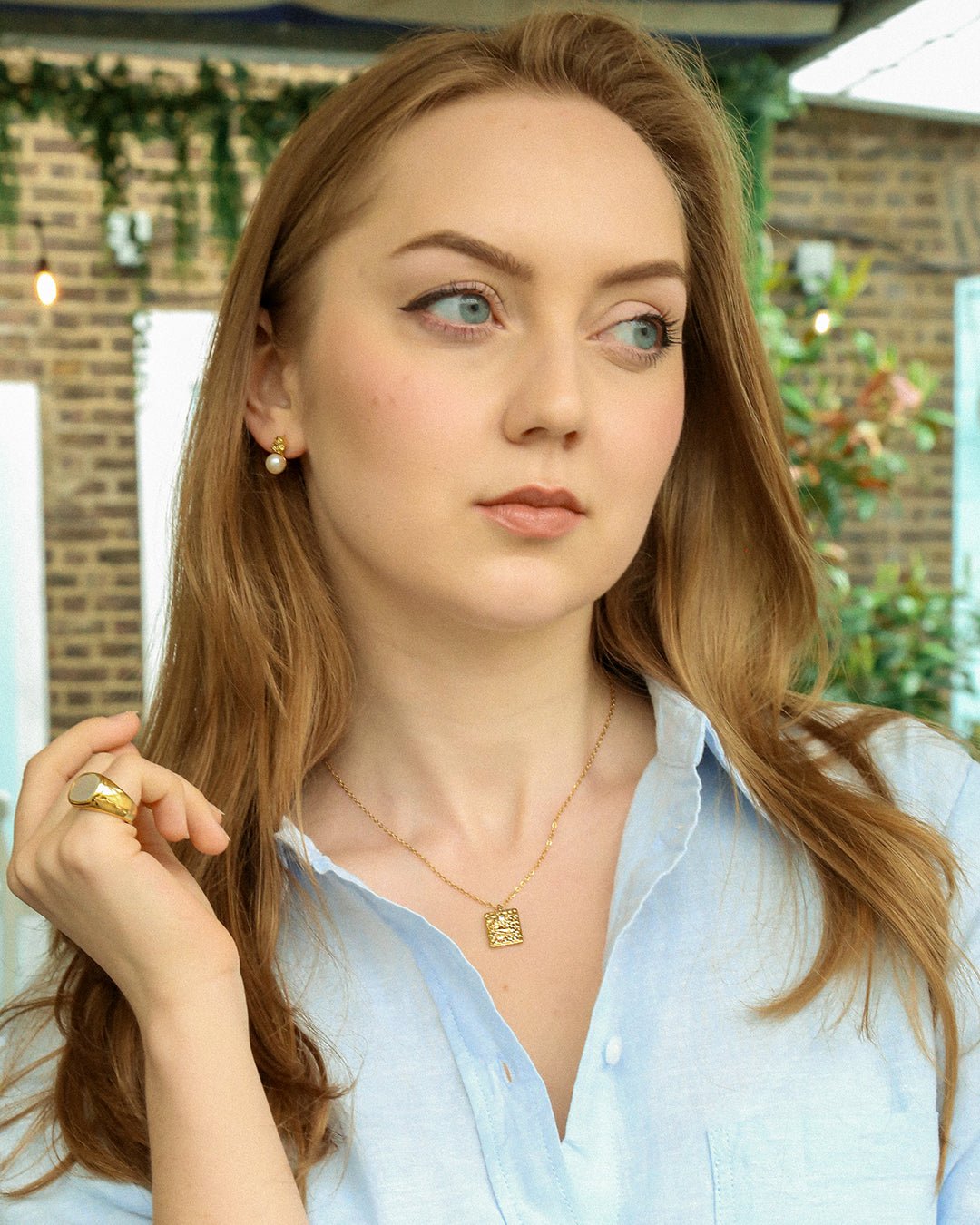 Geometric Zircon Sun Necklace - Oia Boutique