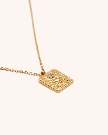 Geometric Zircon Sun Necklace - Oia Boutique Sustainable Gold Jewellery - Recycled18k Gold Plated