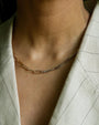Grain Box & Paper Clip Chain Necklace - Oia Boutique