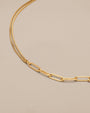 Grain Box & Paper Clip Chain Necklace - Oia Boutique
