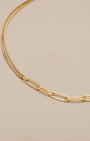 Grain Box & Paper Clip Chain Necklace - Oia Boutique