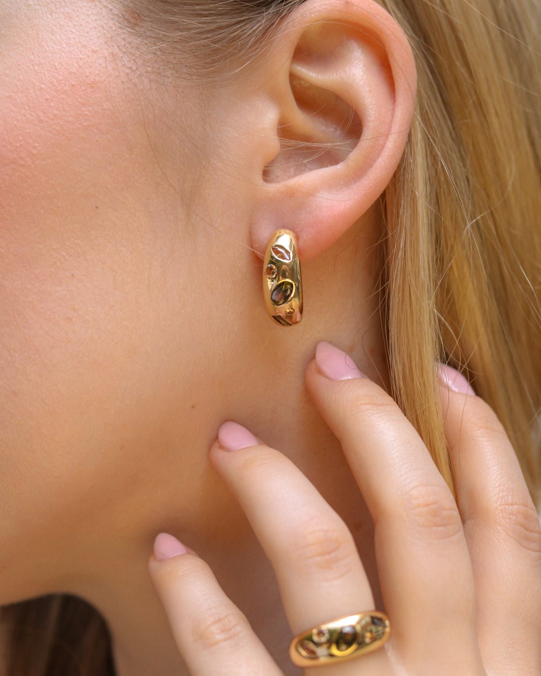 Green Aurora Earrings - Oia Boutique