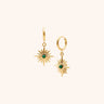 Green North Star Drop Earring - Oia Boutique Sustainable Gold Jewellery - Recycled18k Gold Plated