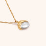 Half Moon & Freshwater Pearl Necklace | Stainless Steel - Oia Boutique