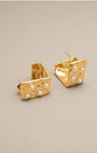Hammered Texture Pearl Earrings - Oia Boutique