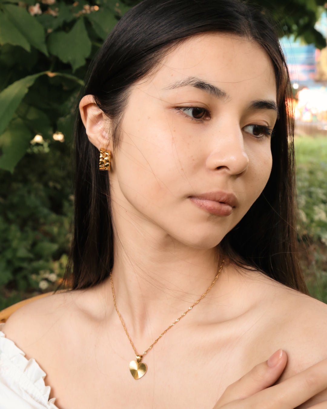 Heart Hoop Earrings - Oia Boutique