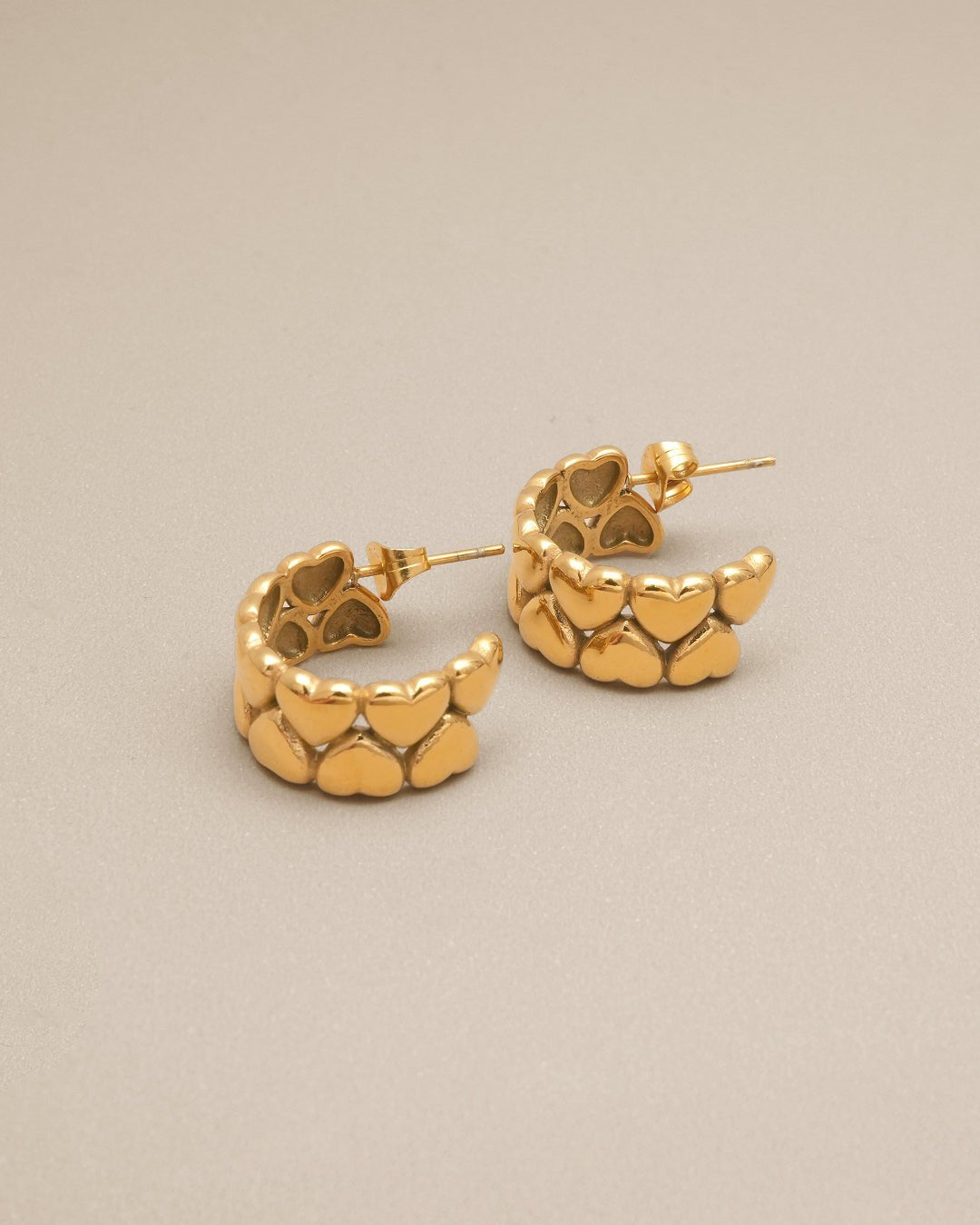 Heart Hoop Earrings - Oia Boutique