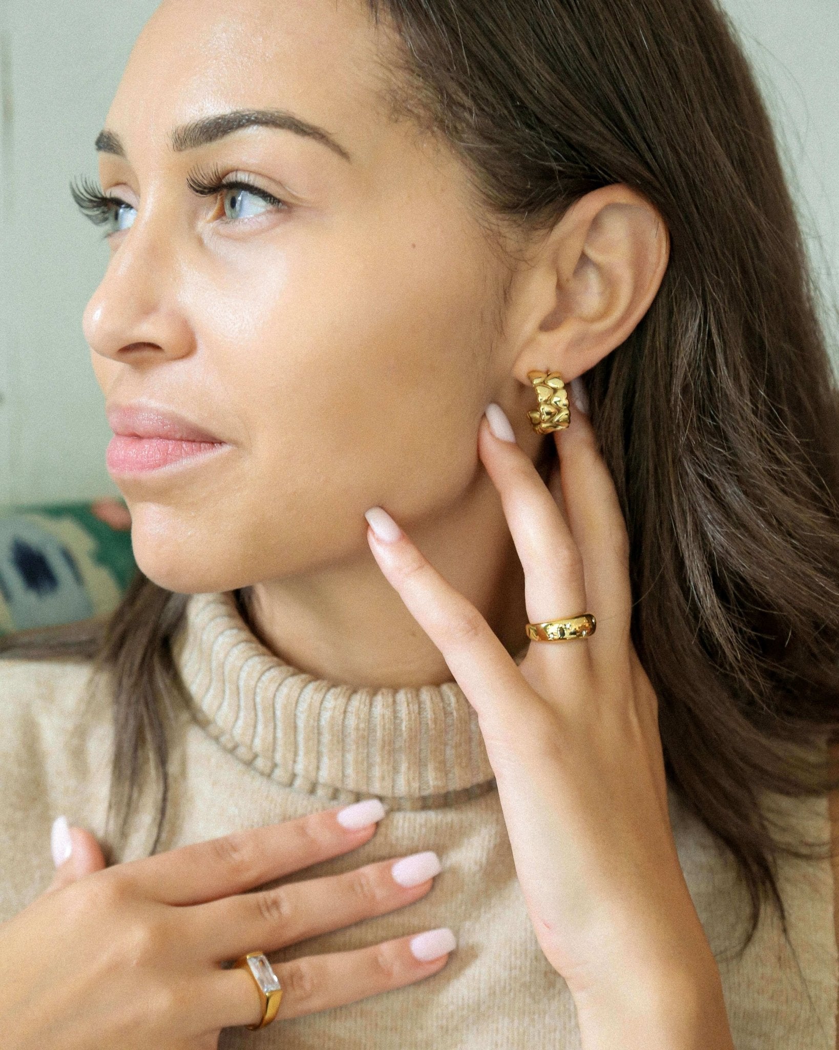 Hera Star Crystal Ring - Oia Boutique Sustainable Gold Jewellery - Recycled18k Gold Plated