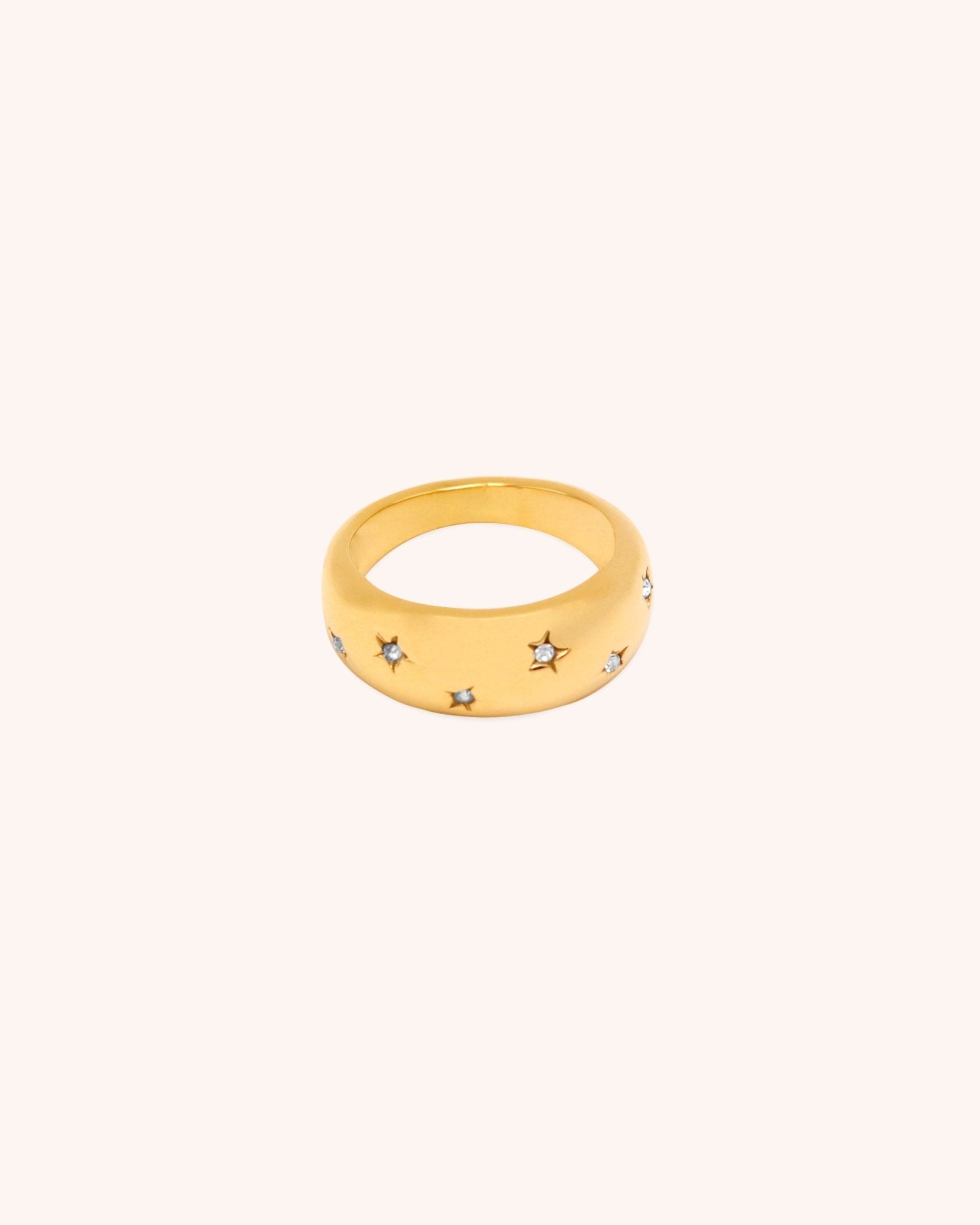 Hera Star Crystal Ring | Stainless Steel - Oia Boutique