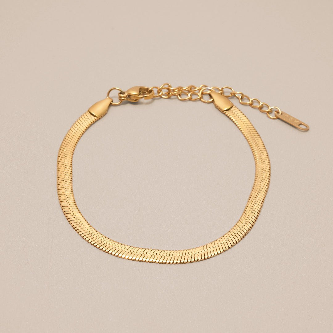 Herringbone Chain Bracelet - Oia Boutique